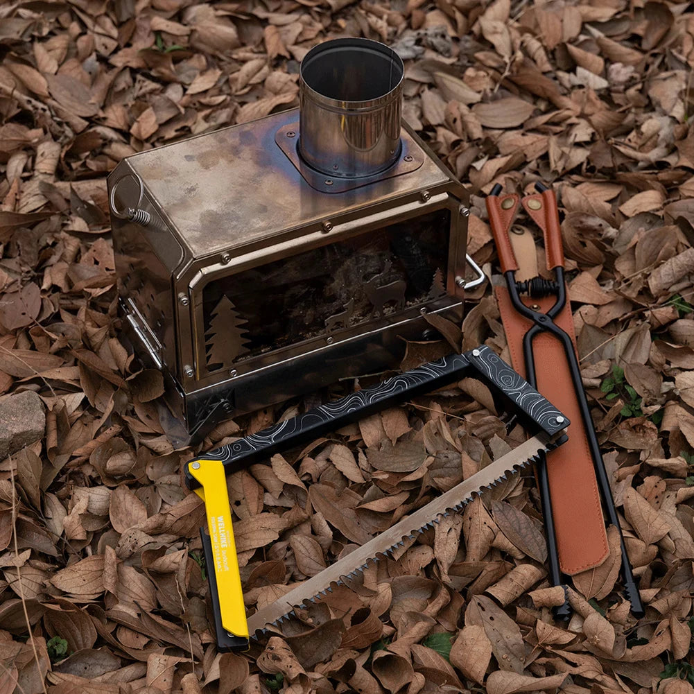 Folding Camp Saw Aluminum Alloy With Storage Bag For Camping