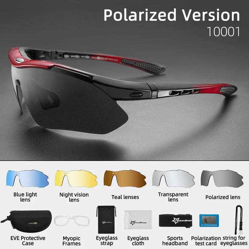 ROCKBROS Polarized Cycling Glasses Unisex Sports Sunglasses Eyewear UV400