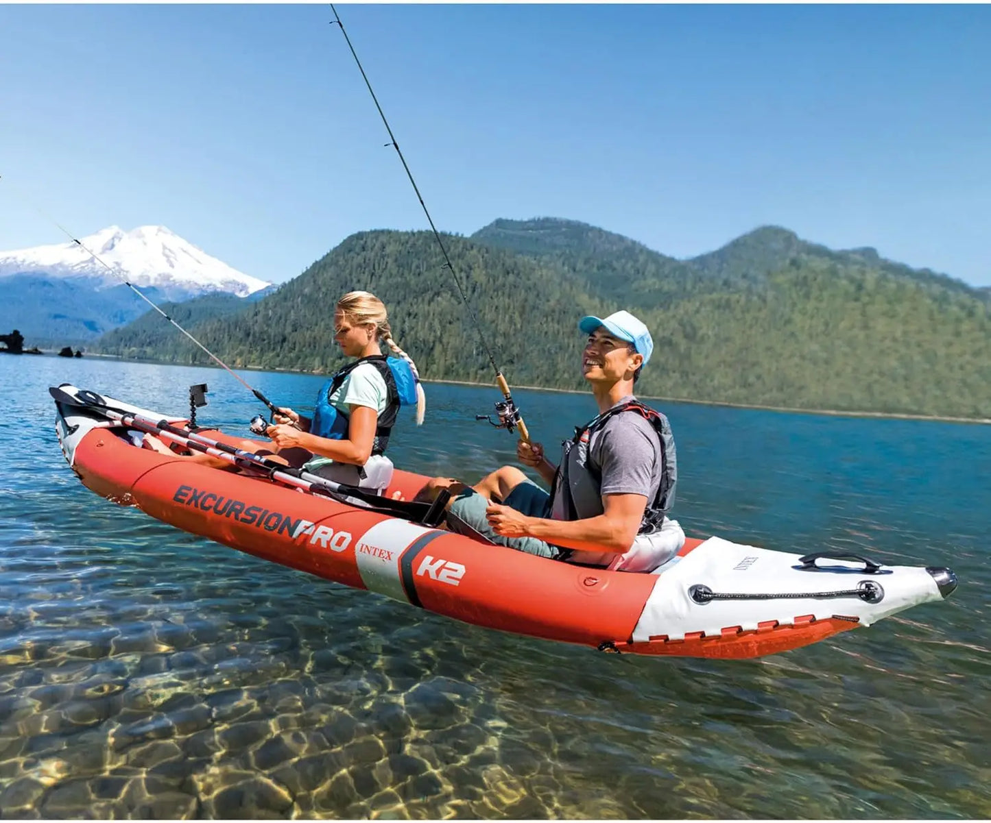 Inflatable Kayak Set for Two with Paddles and Pump PVC