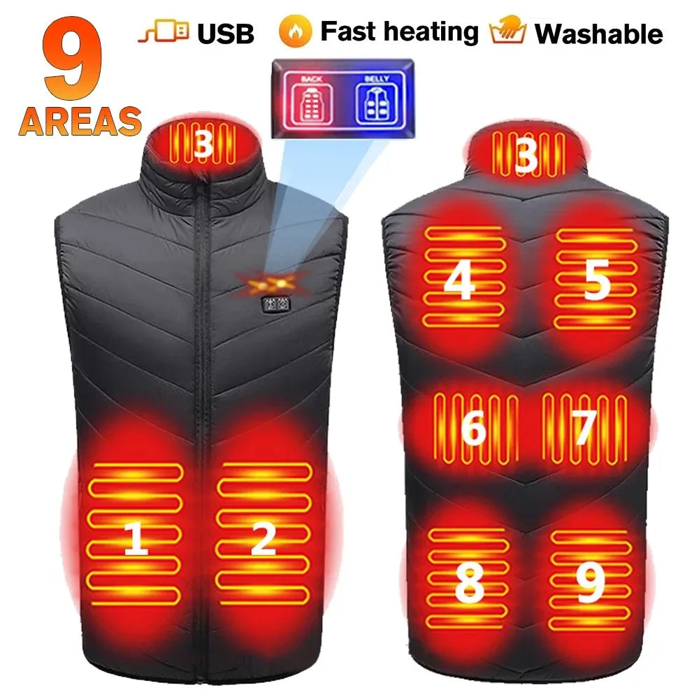 LEOSOXSCN Heated Jacket Vest USB Self Heating for Men and Women