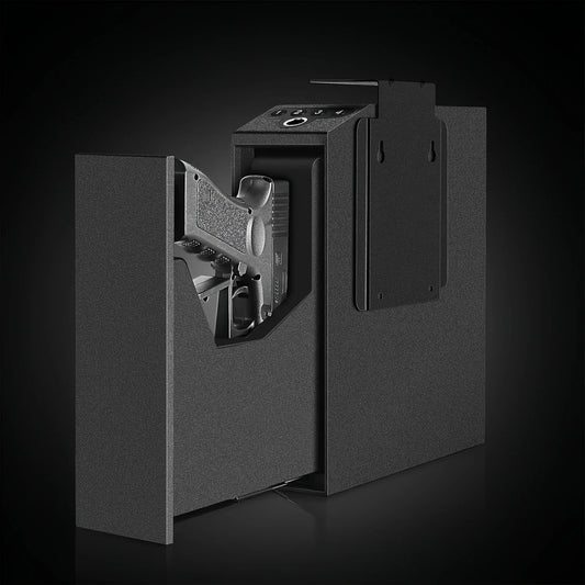 Biometric Nightstand Handgun Safe With Auto Sliding Door