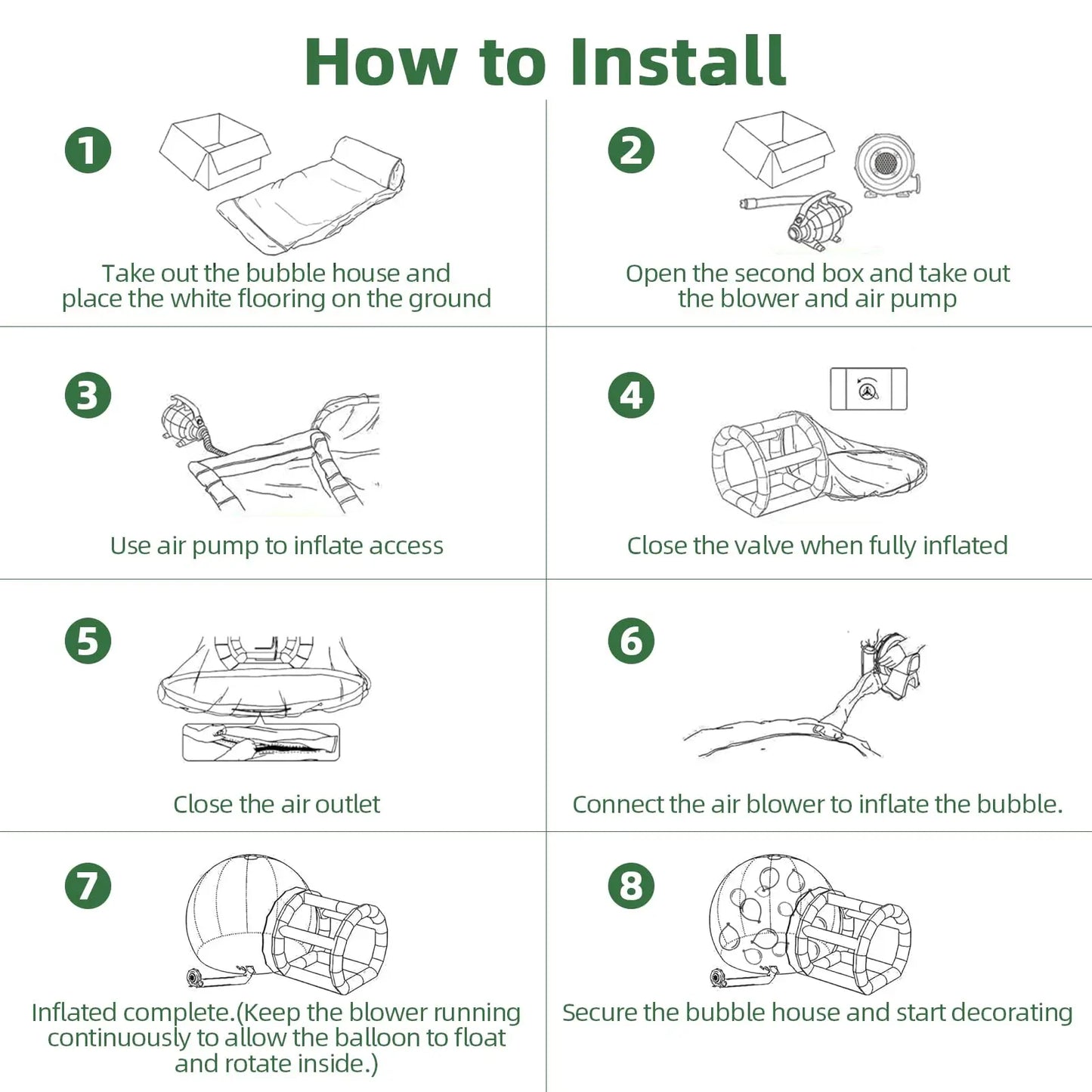 Ejia Inflatable Bubble House Tent With Blower For Parties