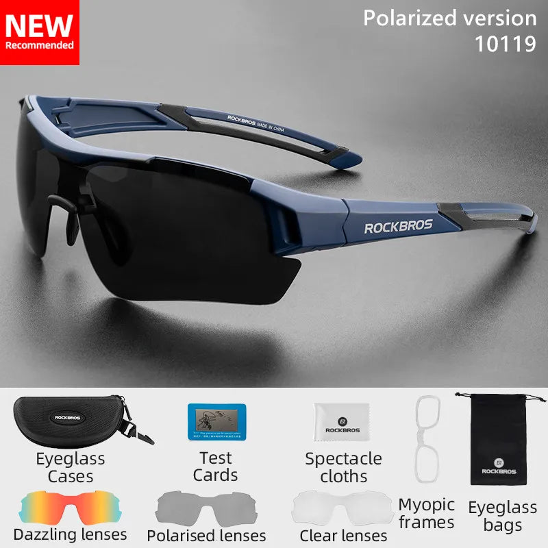 ROCKBROS Polarized Cycling Glasses Unisex Sports Sunglasses Eyewear UV400