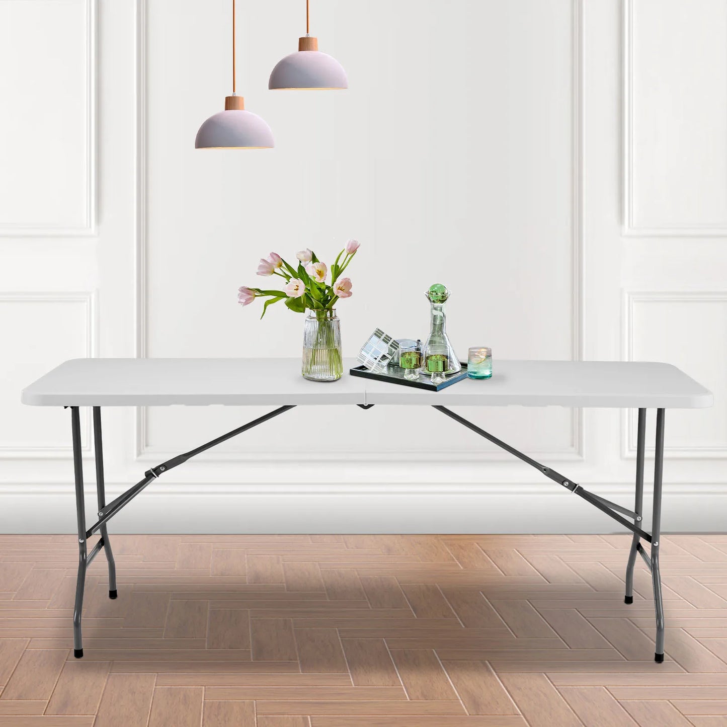 JHK Portable Folding Outdoor Table Heavy Duty With Carrying Handle