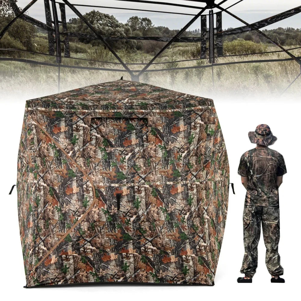 Durable Hunting Blind With 270 Degree Viewing Range And Portable Carrying Bag