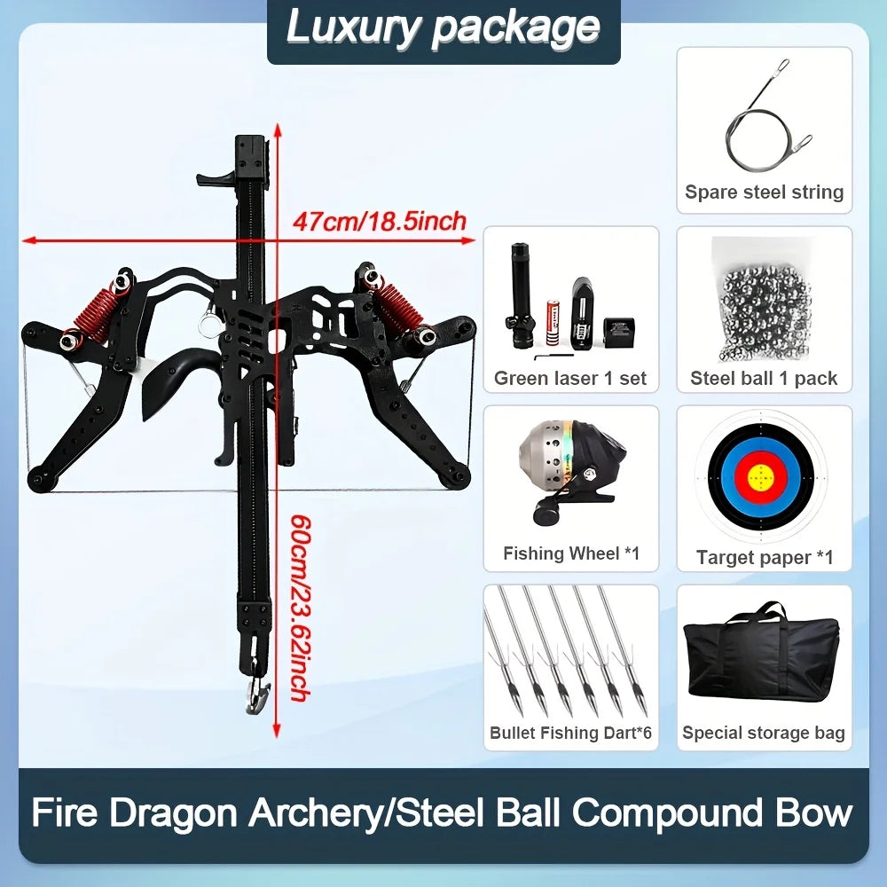 High Concerned Fire Dragon Dual Use Compound Bow With Reel