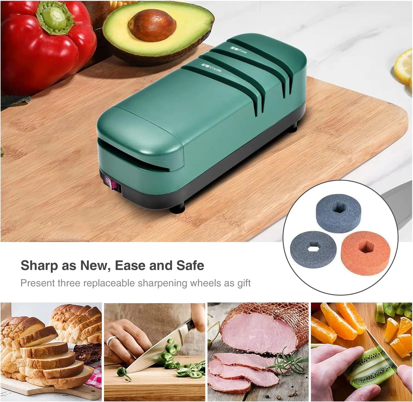 LCVXYERQ Electric Knife Sharpener 2 Stage For Kitchen Knives