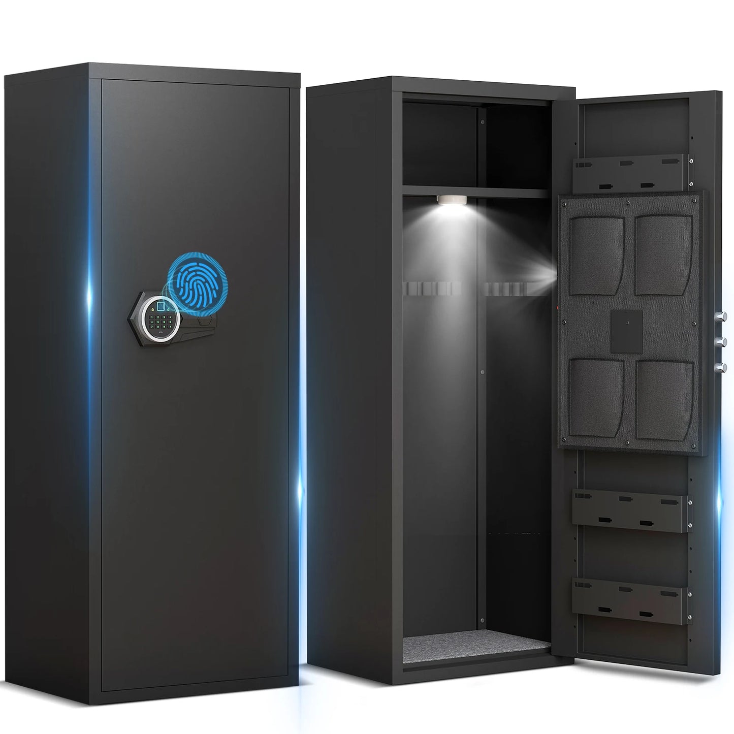 Kavey Biometric Gun Safe With Magnetic Induction Light