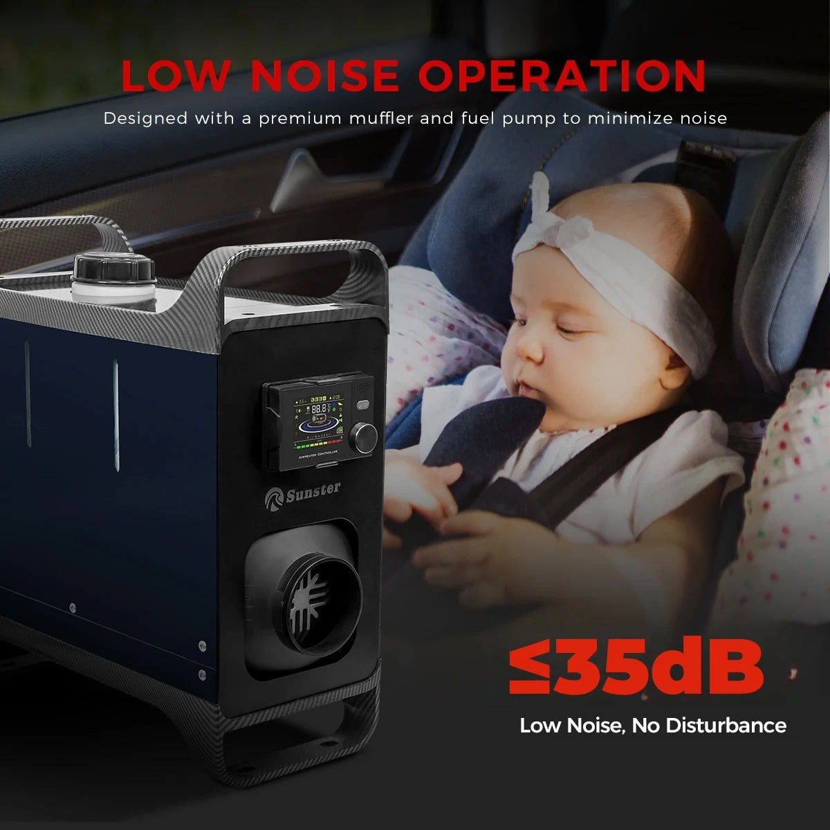 Sunster 8KW Diesel Air Heater with APP Remote and LCD Monitor for Vehicles and Home