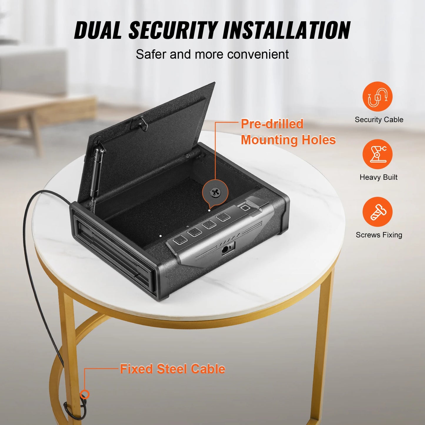 SucceBuy Gun Safe Pistol Case With 3-Way Quick Access Biometric