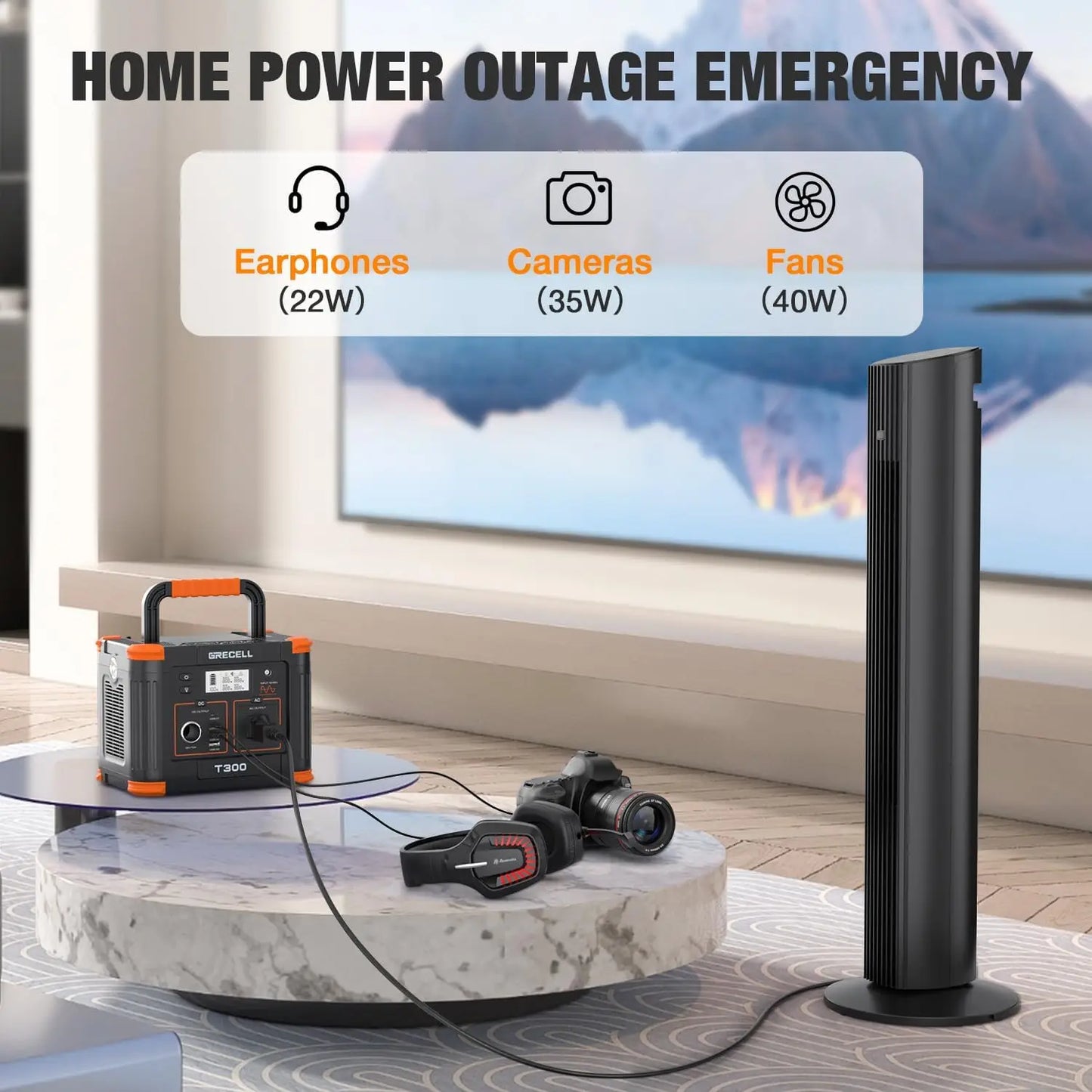 Portable Power Station 230Wh Solar Generator 330W Output