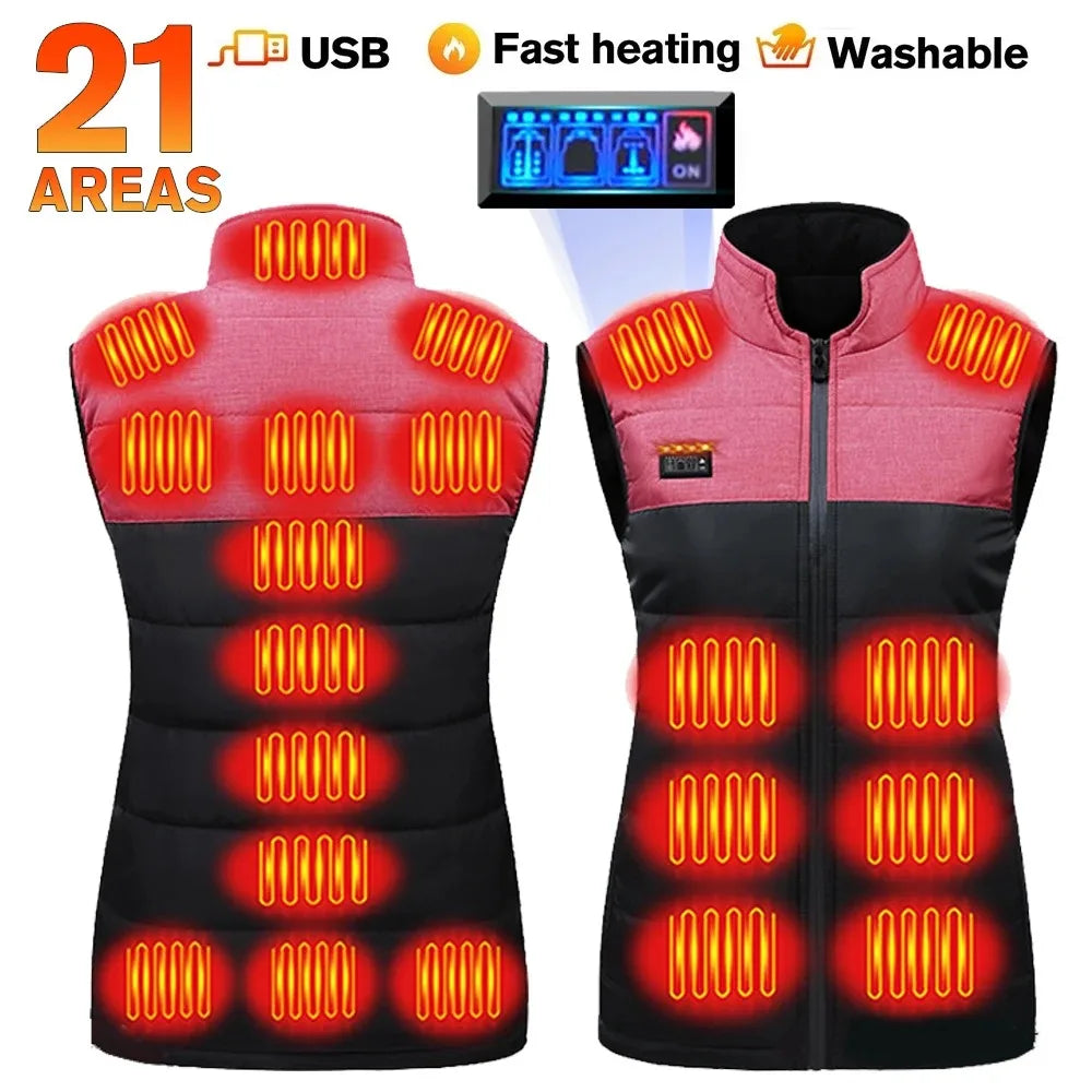 LEOSOXSCN Heated Jacket Vest USB Self Heating for Men and Women