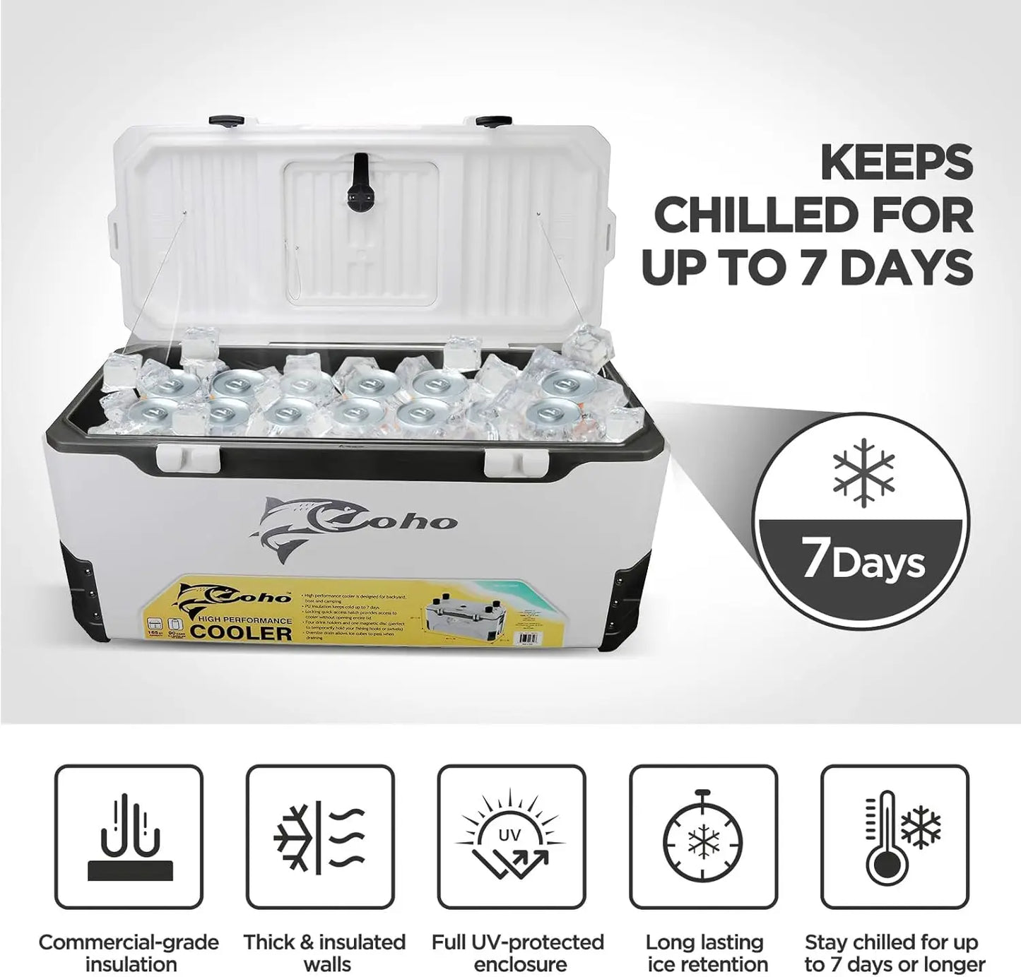 Hign-concerned Heavy Duty Insulated Cooler With Removable Cup Holders