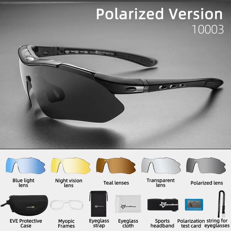 ROCKBROS Polarized Cycling Glasses Unisex Sports Sunglasses Eyewear UV400