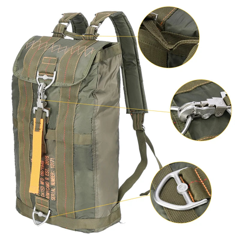 LQARMY Durable All Purpose Backpack Parachute Bag Outdoor