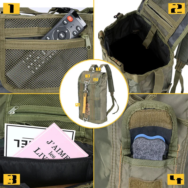 LQARMY Durable All Purpose Backpack Parachute Bag Outdoor