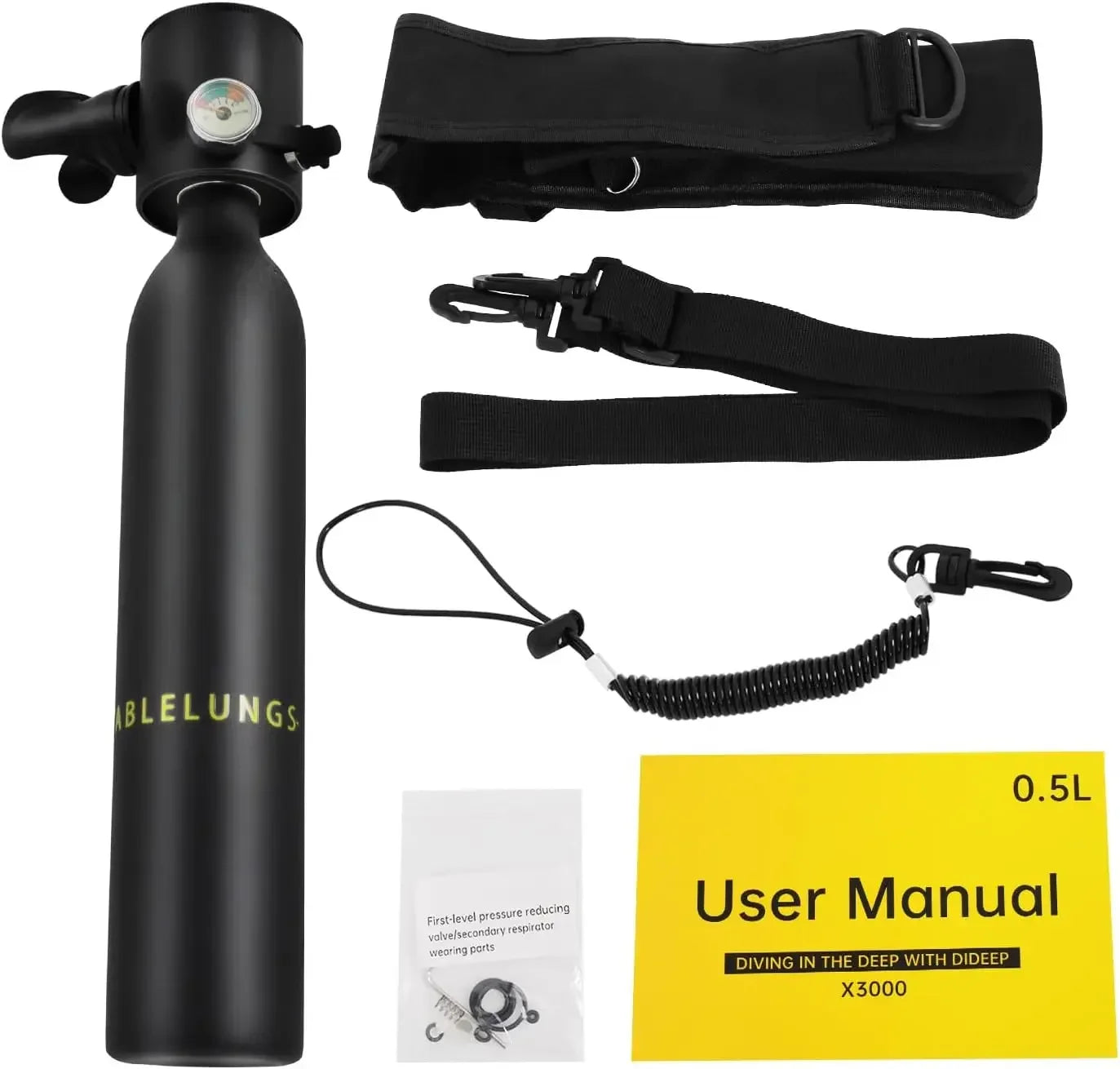 Portable Mini Scuba Tank 3000 PSI Underwater Breathing Cylinder