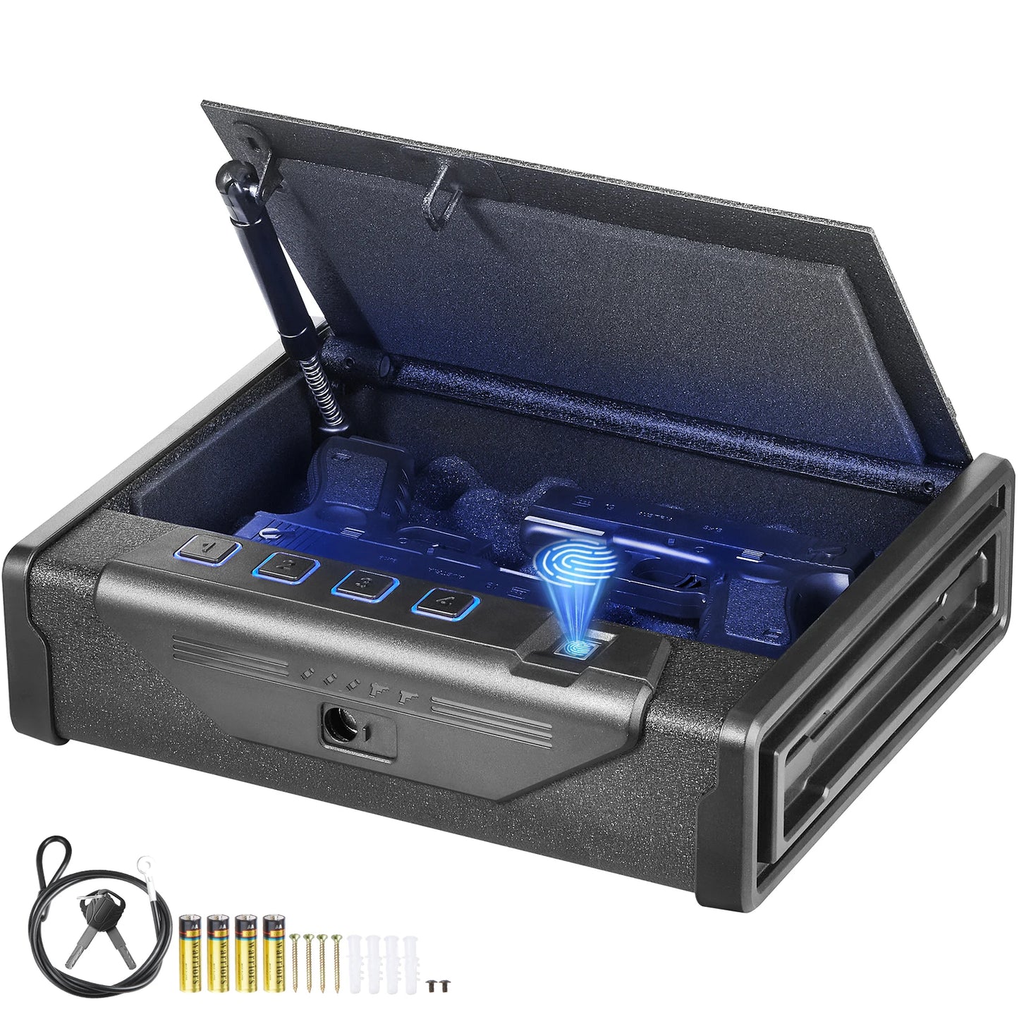 SucceBuy Gun Safe Pistol Case With 3-Way Quick Access Biometric