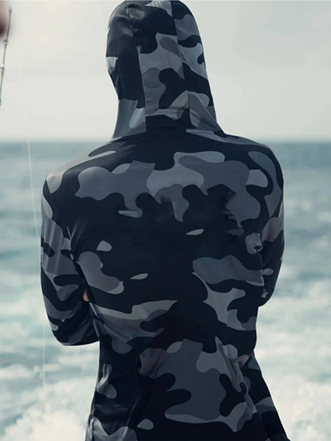 Hign Concerned Fishing Hoodie Long Sleeve Sun Shirt Men