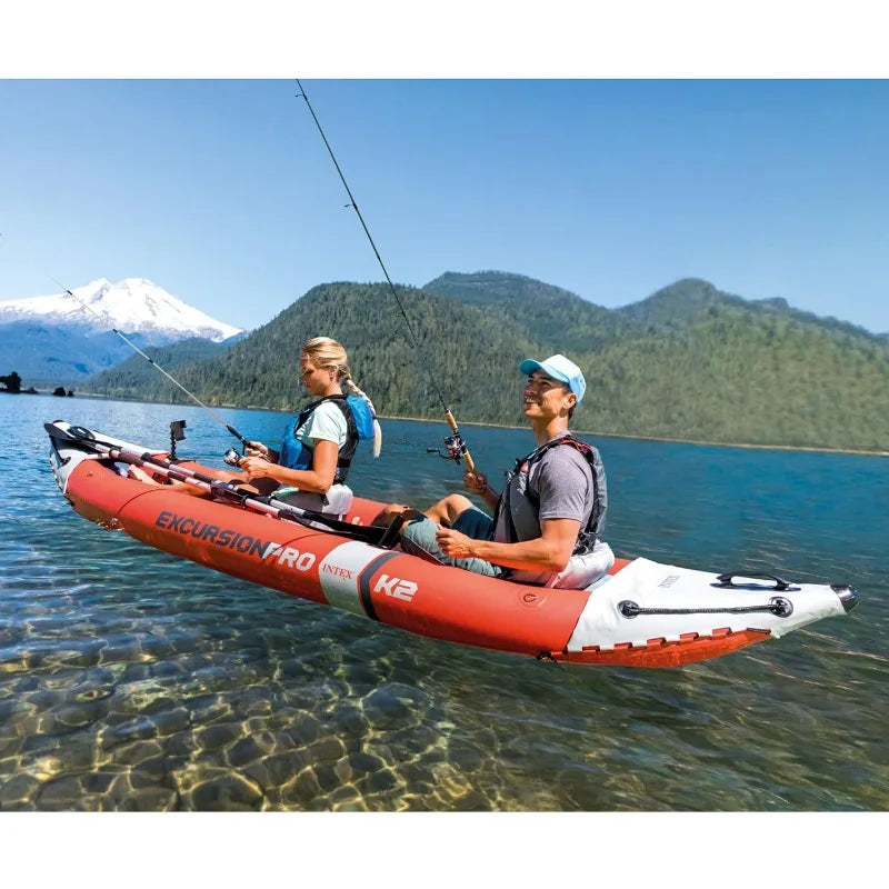 Excursion Pro K2 Inflatable Kayak Set With Deluxe Paddles