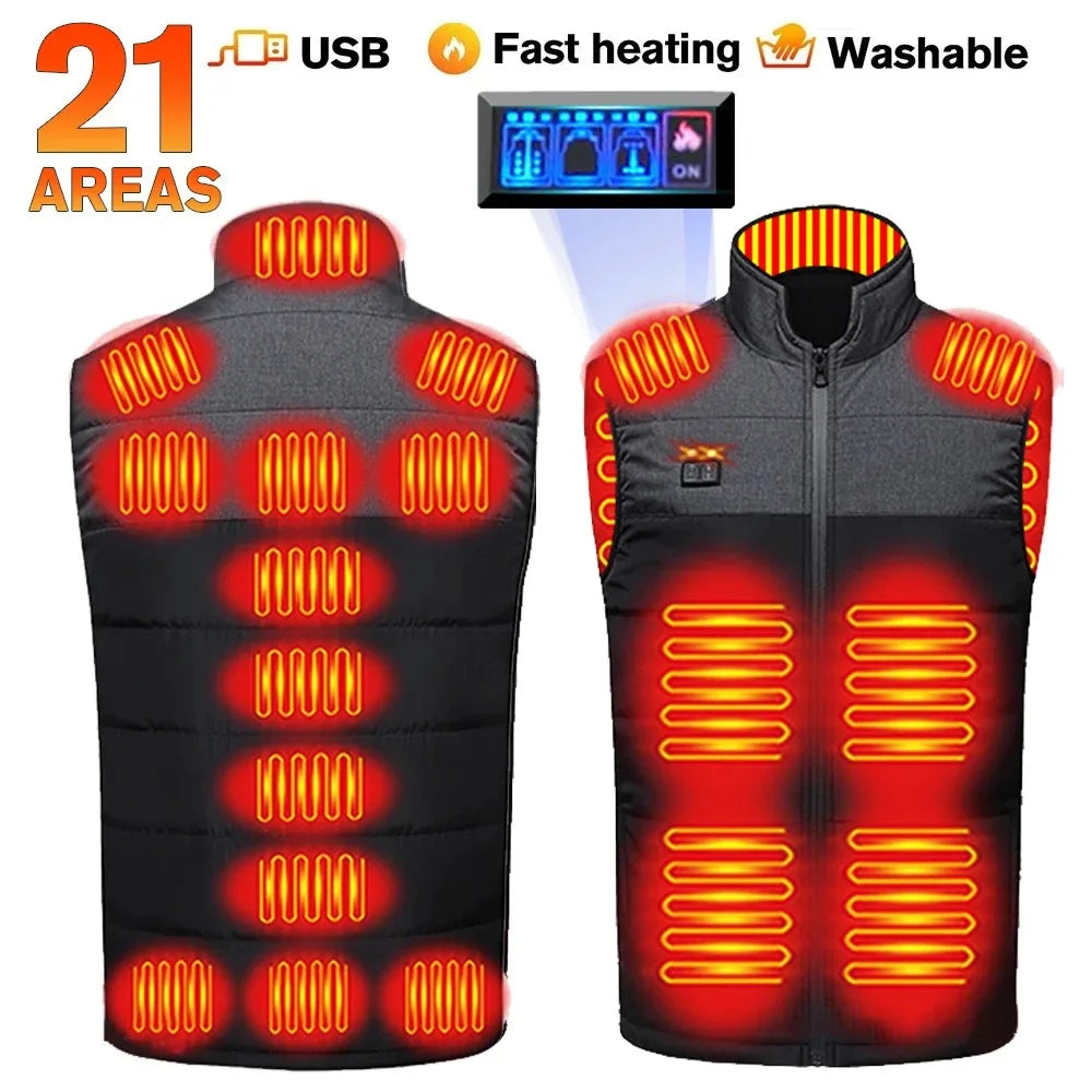 LEOSOXSCN Heated Jacket Vest USB Self Heating for Men and Women