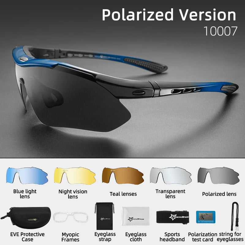 ROCKBROS Polarized Cycling Glasses Unisex Sports Sunglasses Eyewear UV400