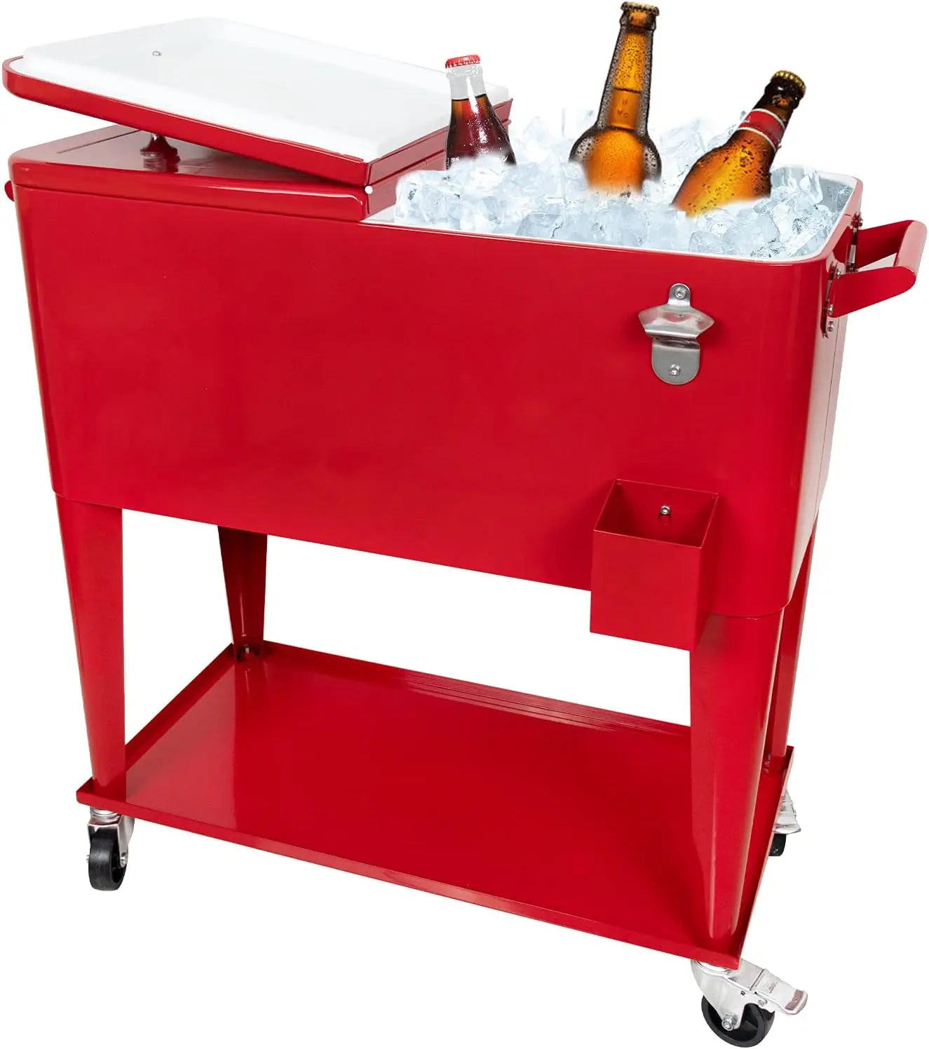 XMSJBuckets Coolers And Holders Rolling Cooler Cart For Outdoor Use