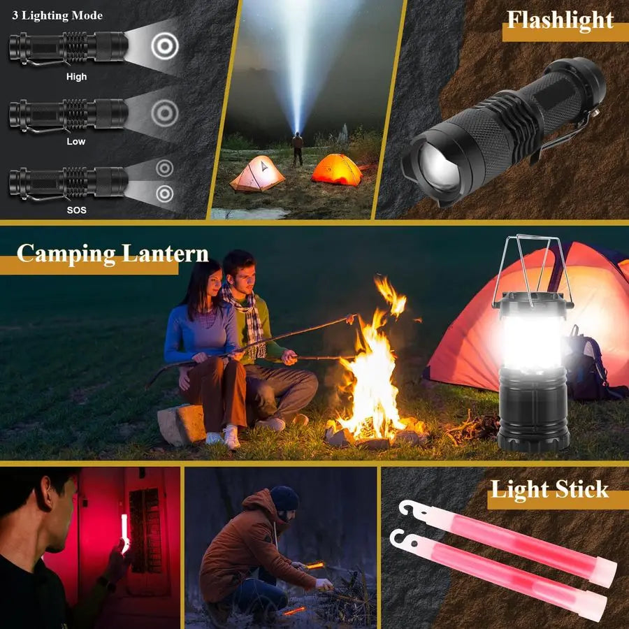 Emergency Survival Kit 318 In 1 Vehicle Travel Gear