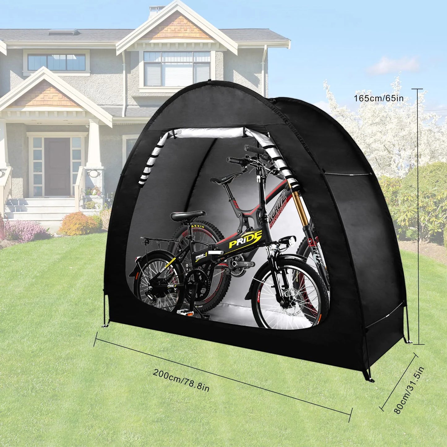 Outdoor Storage Bicycle Shelter Foldable Waterproof Tent For Road Bikes