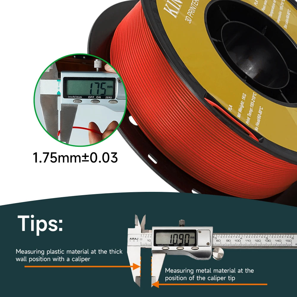 Kingroon PLA Filament 1.75mm For 3D Printers High Quality
