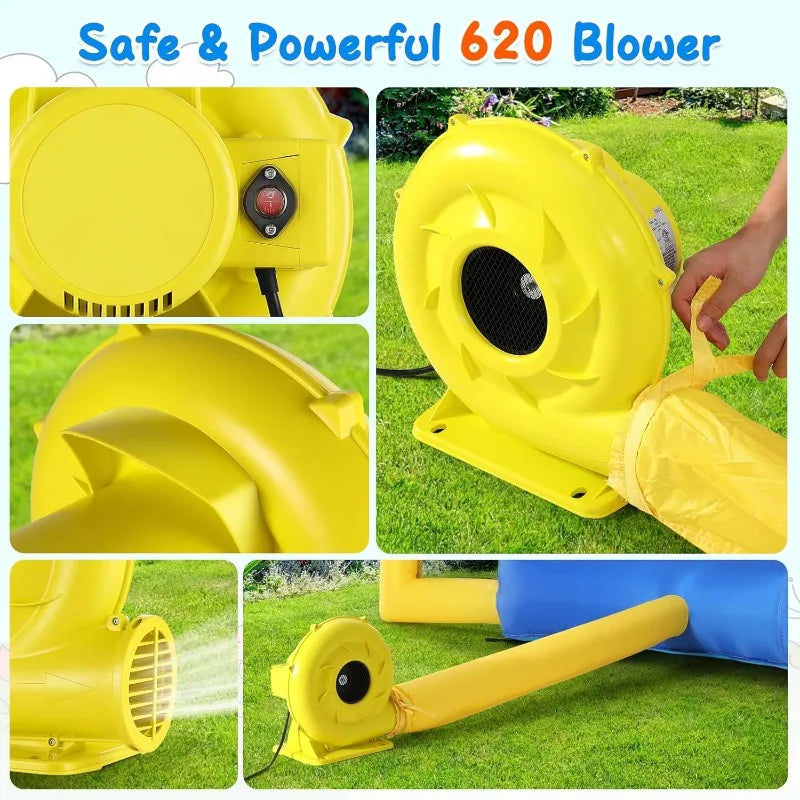 Inflatable Water Slide Castle With Splash Pool For Kids