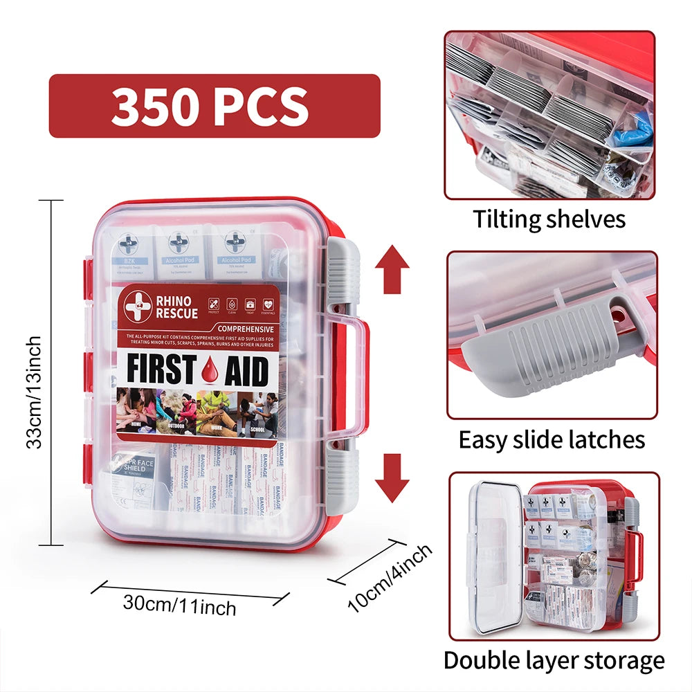 Rhino Rescue All Purpose First Aid Kit For Home And Office
