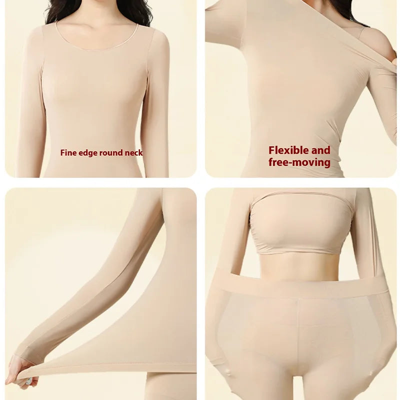 NONECN Womens Thermal Long Sleeve Bottoming Shirt Top