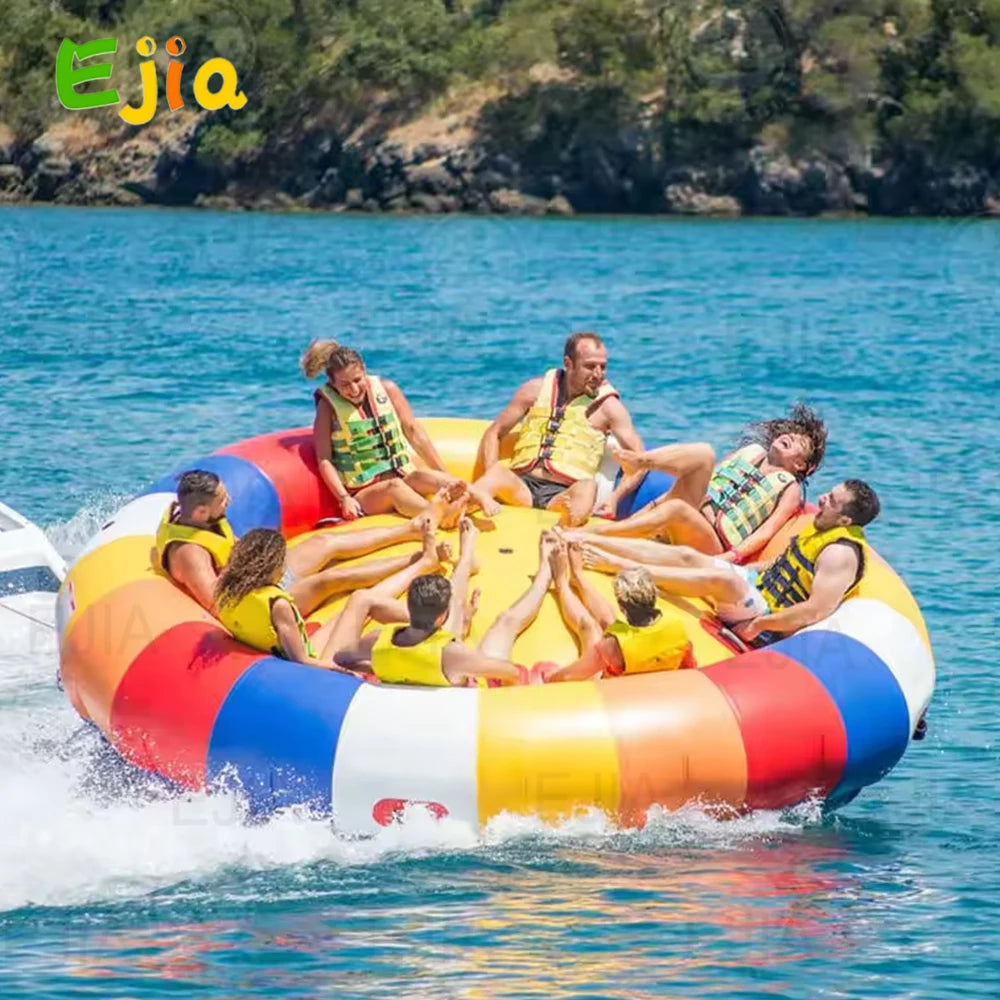 Ejia Outdoor Water Disco Boat Inflatable Towable Tube