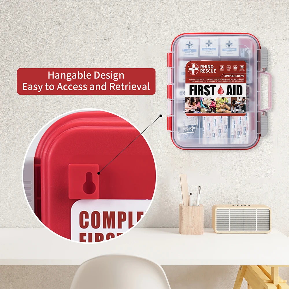 Rhino Rescue All Purpose First Aid Kit For Home And Office