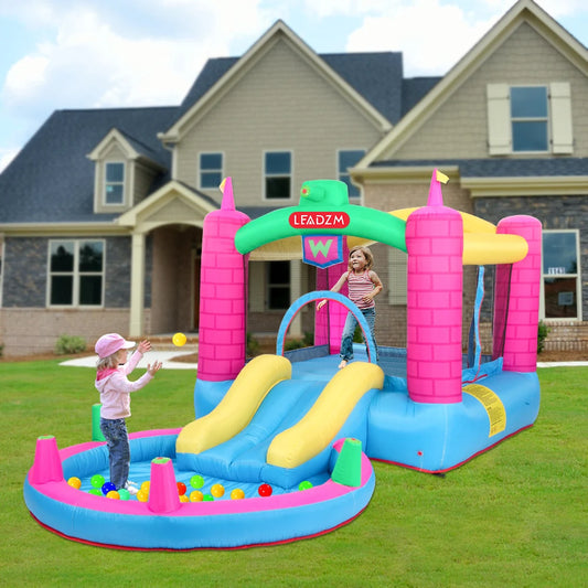 Elenxs Commercialgrade Inflatable Waterpark Bounce House With Slide Climbing Wall
