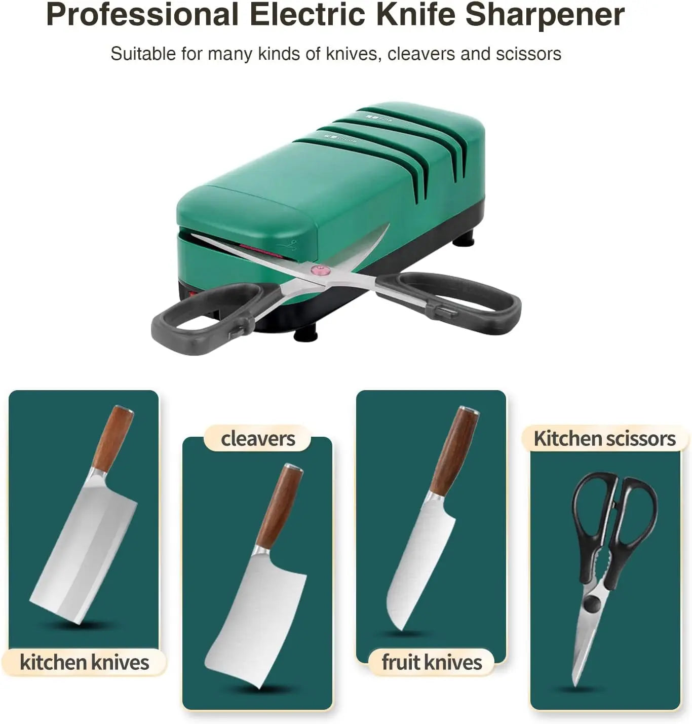 LCVXYERQ Electric Knife Sharpener 2 Stage For Kitchen Knives