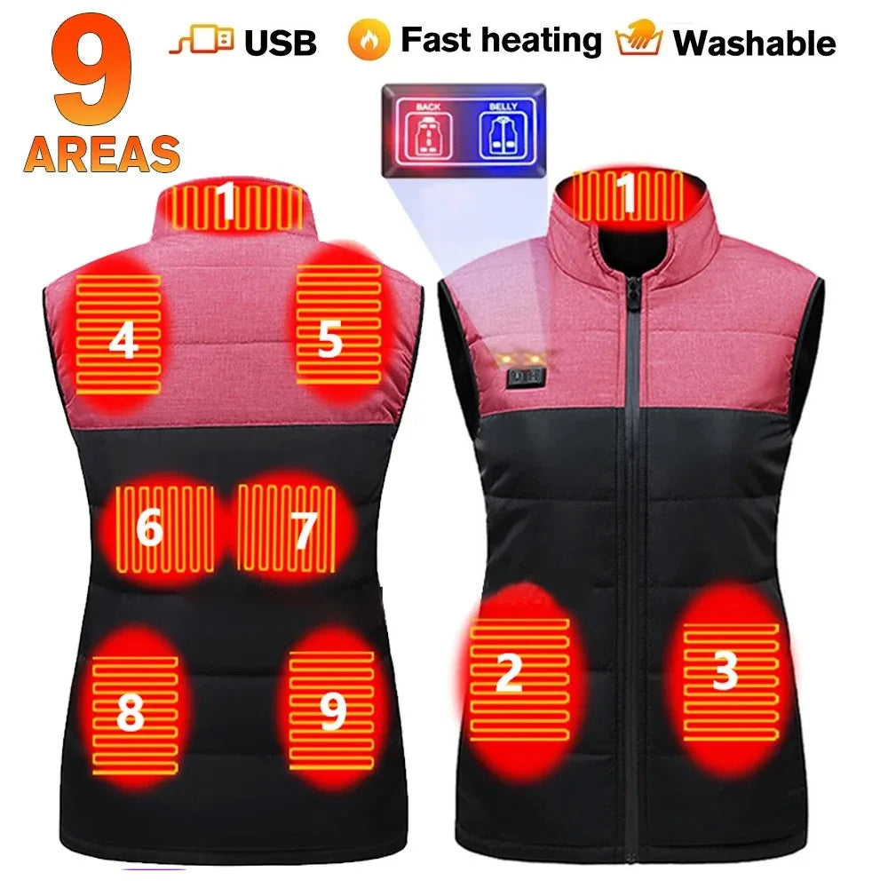 LEOSOXSCN Heated Jacket Vest USB Self Heating for Men and Women