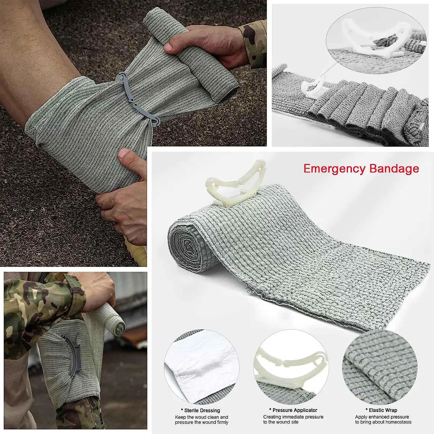 Trauma Kit Upgrade 74 Piece First Aid With Molle Pouch