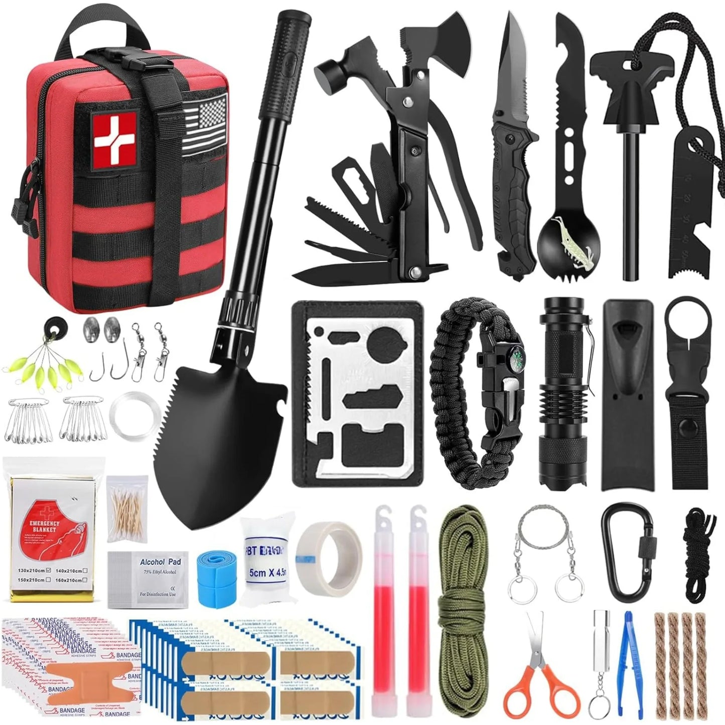 Hign-concerned Survival Kit And First Aid Kit 142 Pieces
