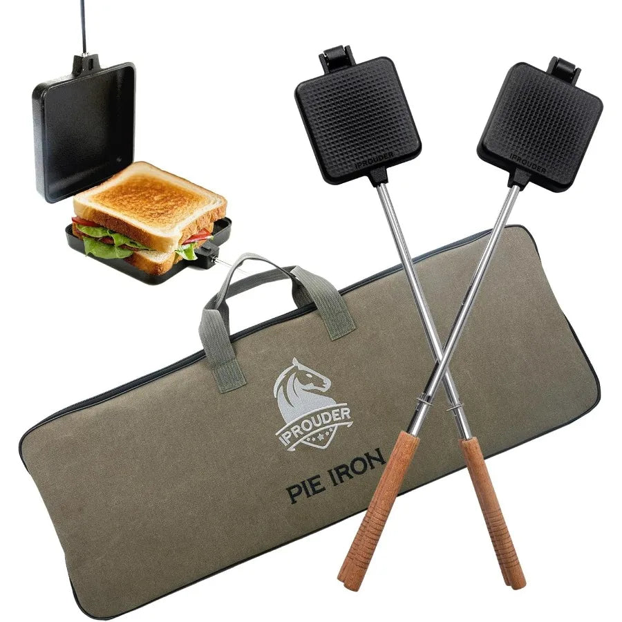 Campfire Pie Iron Cast Iron Sandwich Maker For Camping