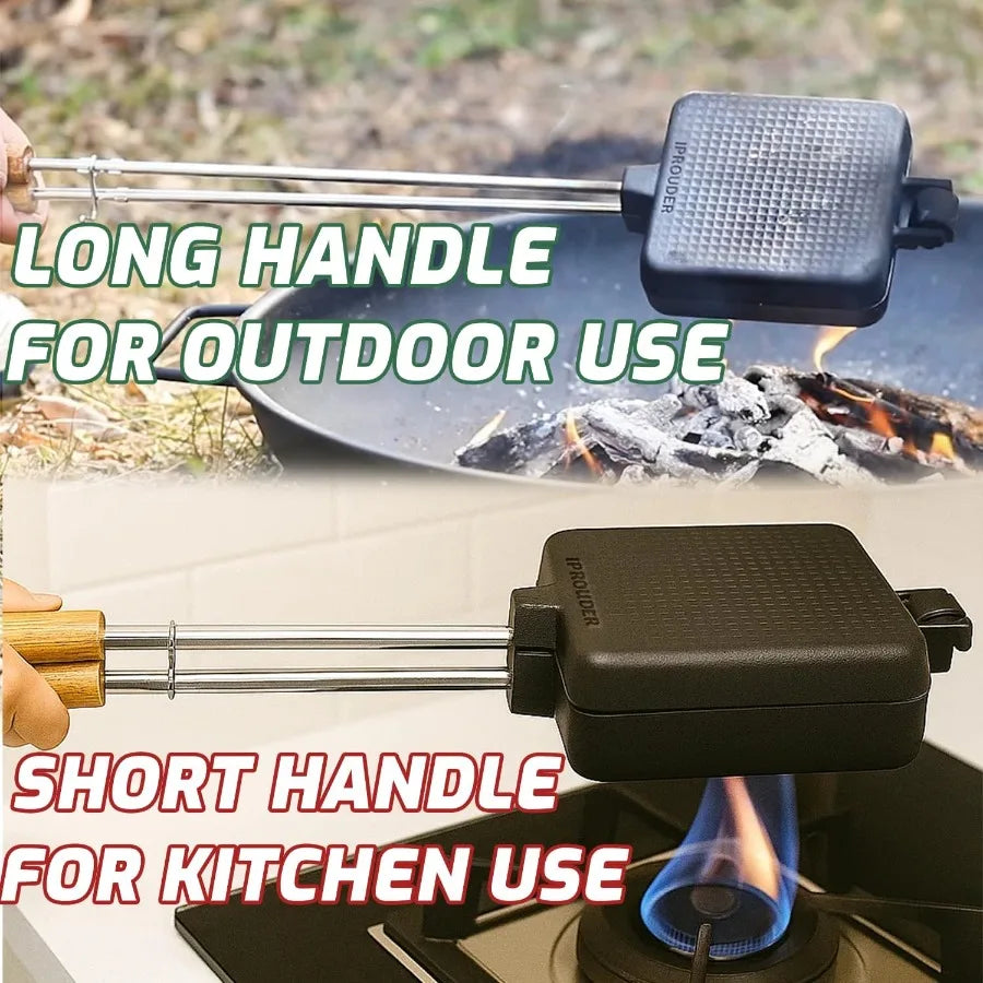 Campfire Pie Iron Cast Iron Sandwich Maker For Camping