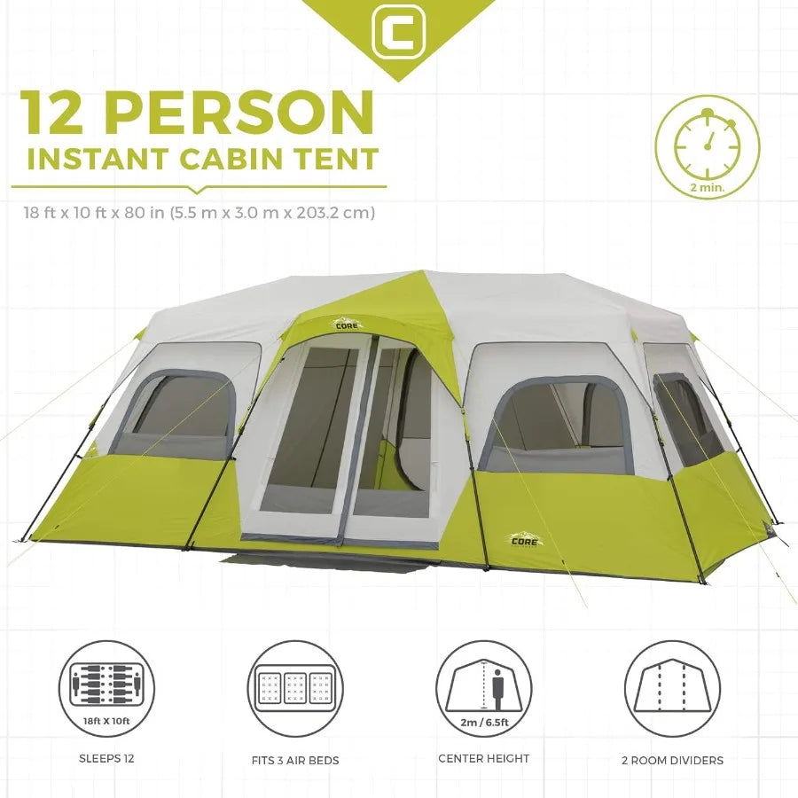 Instant Cabin Tents For Family Car Camping MultiRoom PopUp Design With Builtin Storage