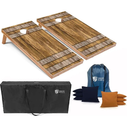 YTYIN Tailgating Cornhole Boards With Built In Multicolor LEDs