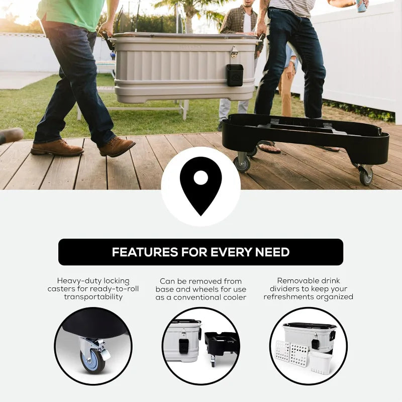 YTYIN Insulated Portable Hard Shell Ice Chest Cooler