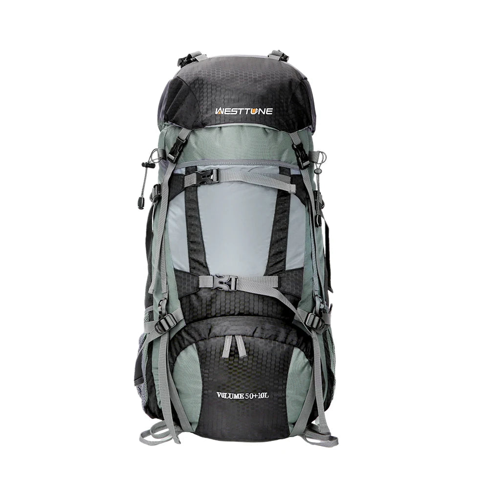 WEST TUNE Explorer Internal Frame Backpack With Rain Cover
