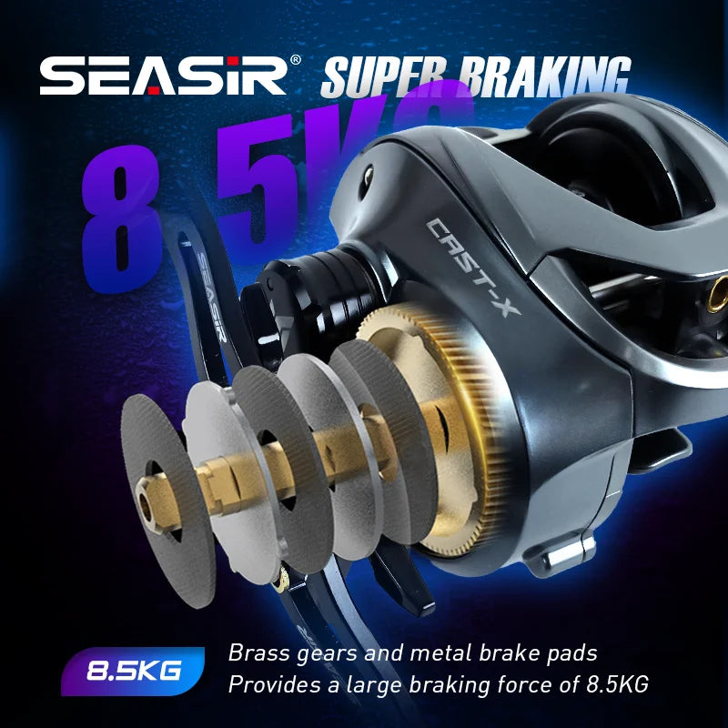 SeaSir Cast X Baitcasting Reel 7 To 1 Gear Aluminum