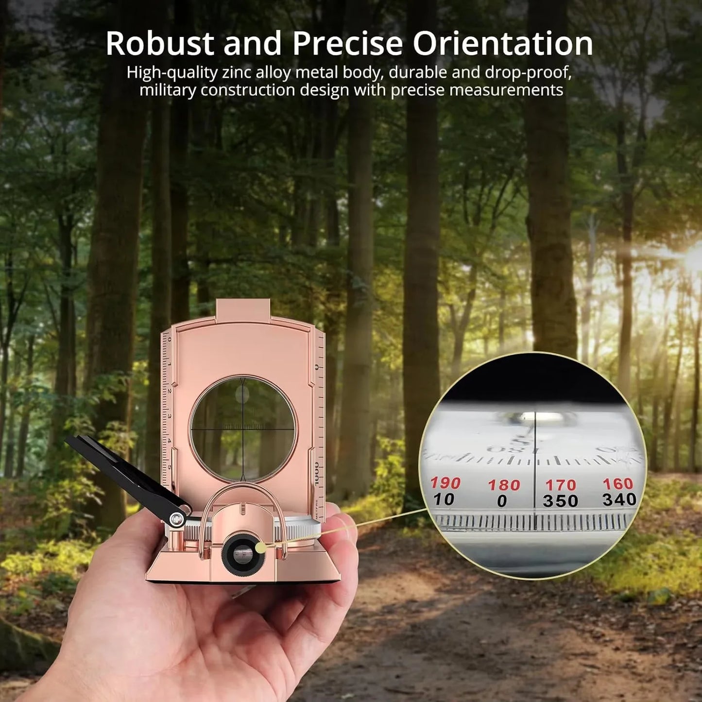 Carrying Lensatic IP65 Waterproof Compass Clinometer