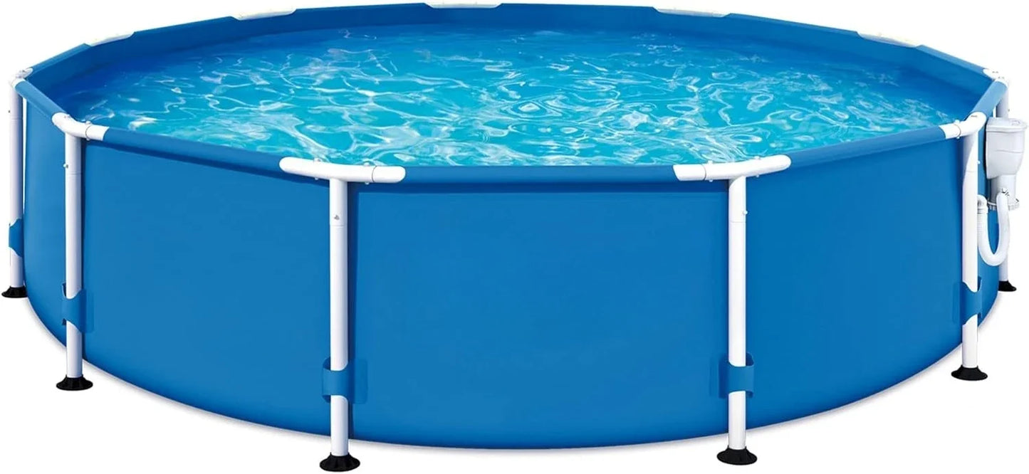 XMSJ Round Above Ground Pool Set With Skimmer Plus Pump