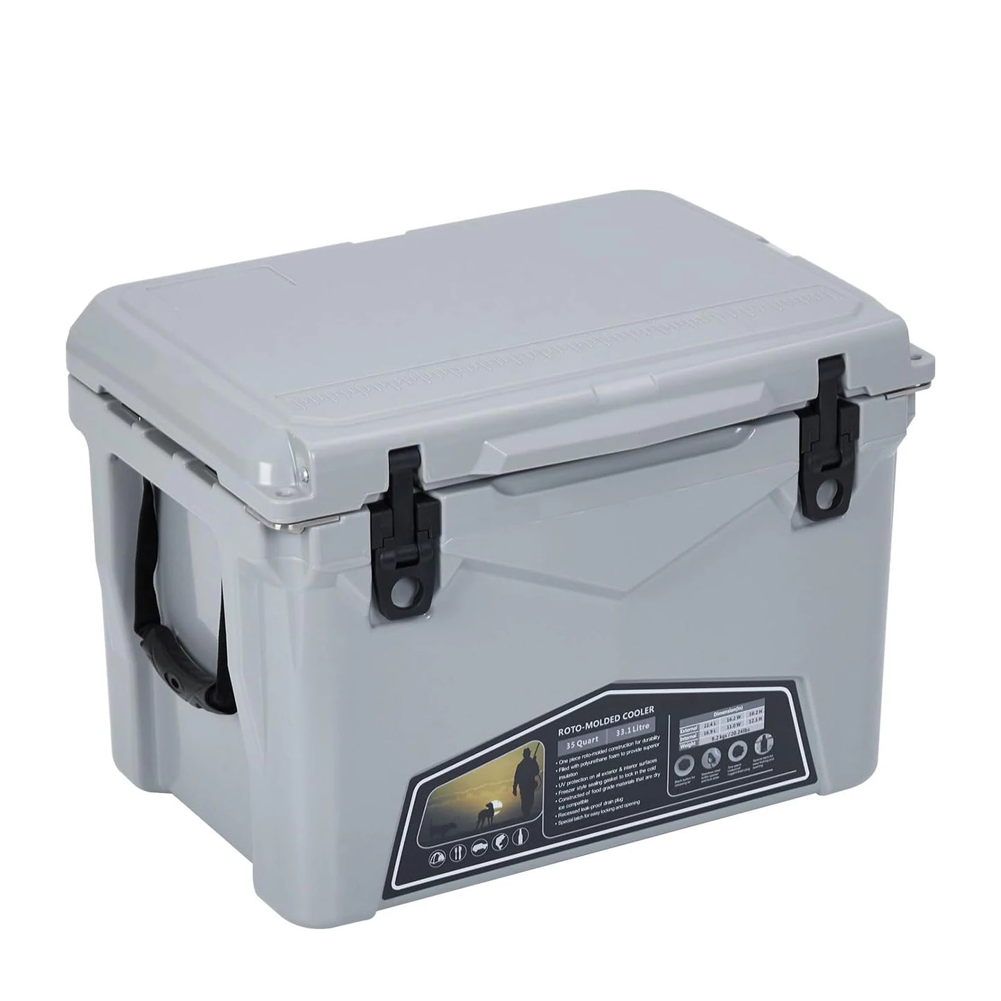 Twister.CK Heavy Duty Portable Ice Cooler for Camping, Fishing, and Picnics